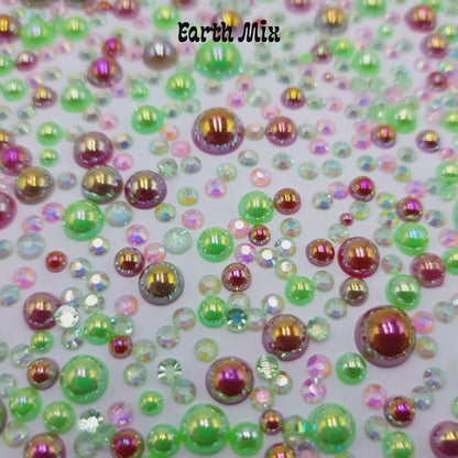 Pearl & Resin Rhinestones - Earth Mix