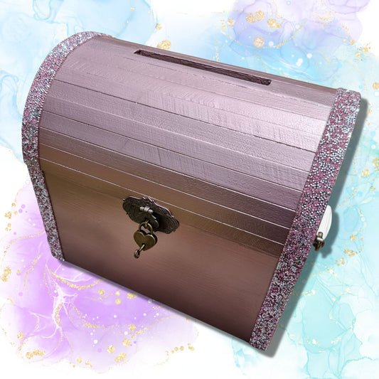 Rose Gold Wedding Wishing Well Chest