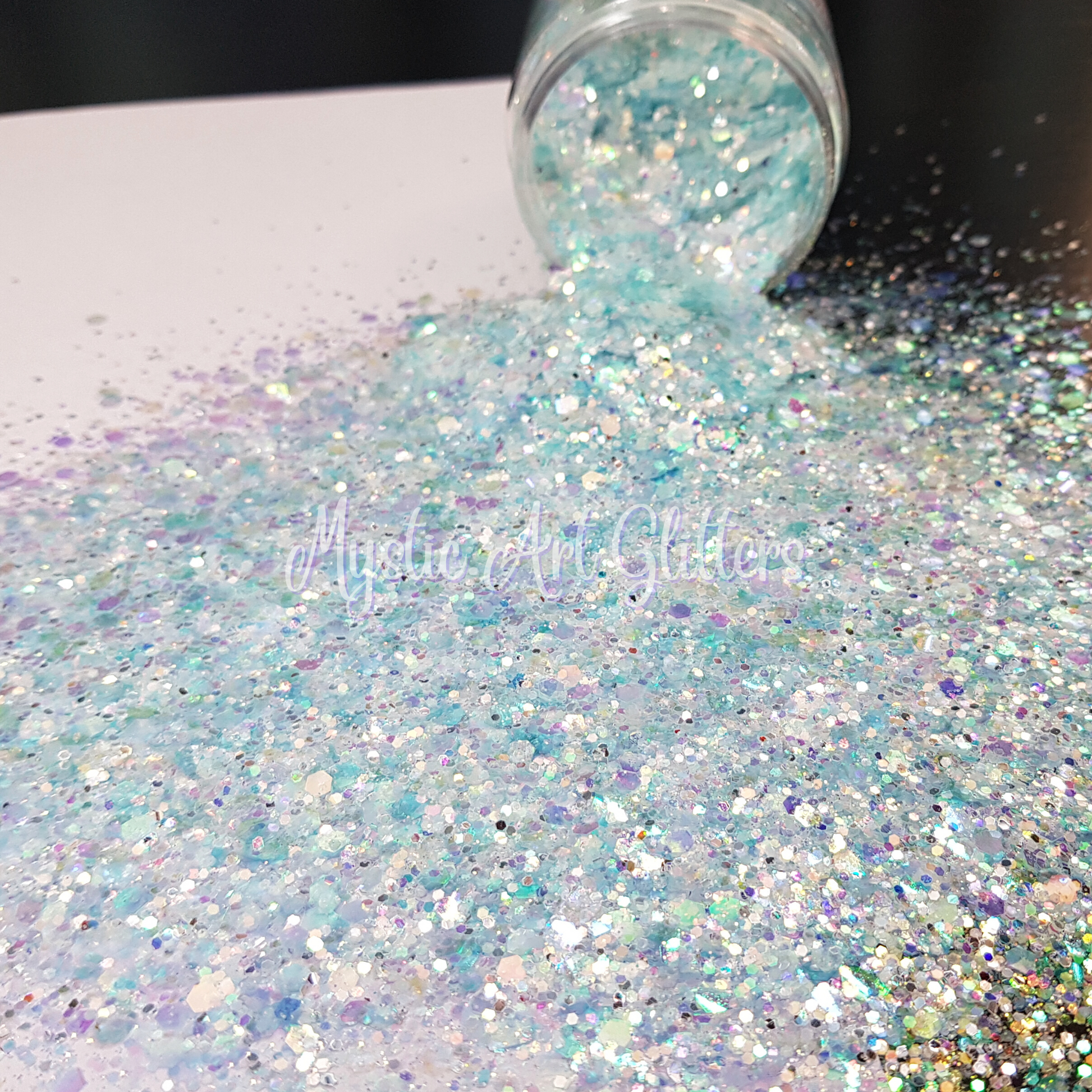 Blue Glass Slipper Iridescent Glitter Mix