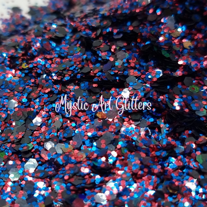 Pinocchio blue and red wholesale glitter