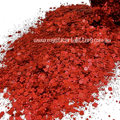 Biodegradable Glitter - Red - Mystic Art Glitters