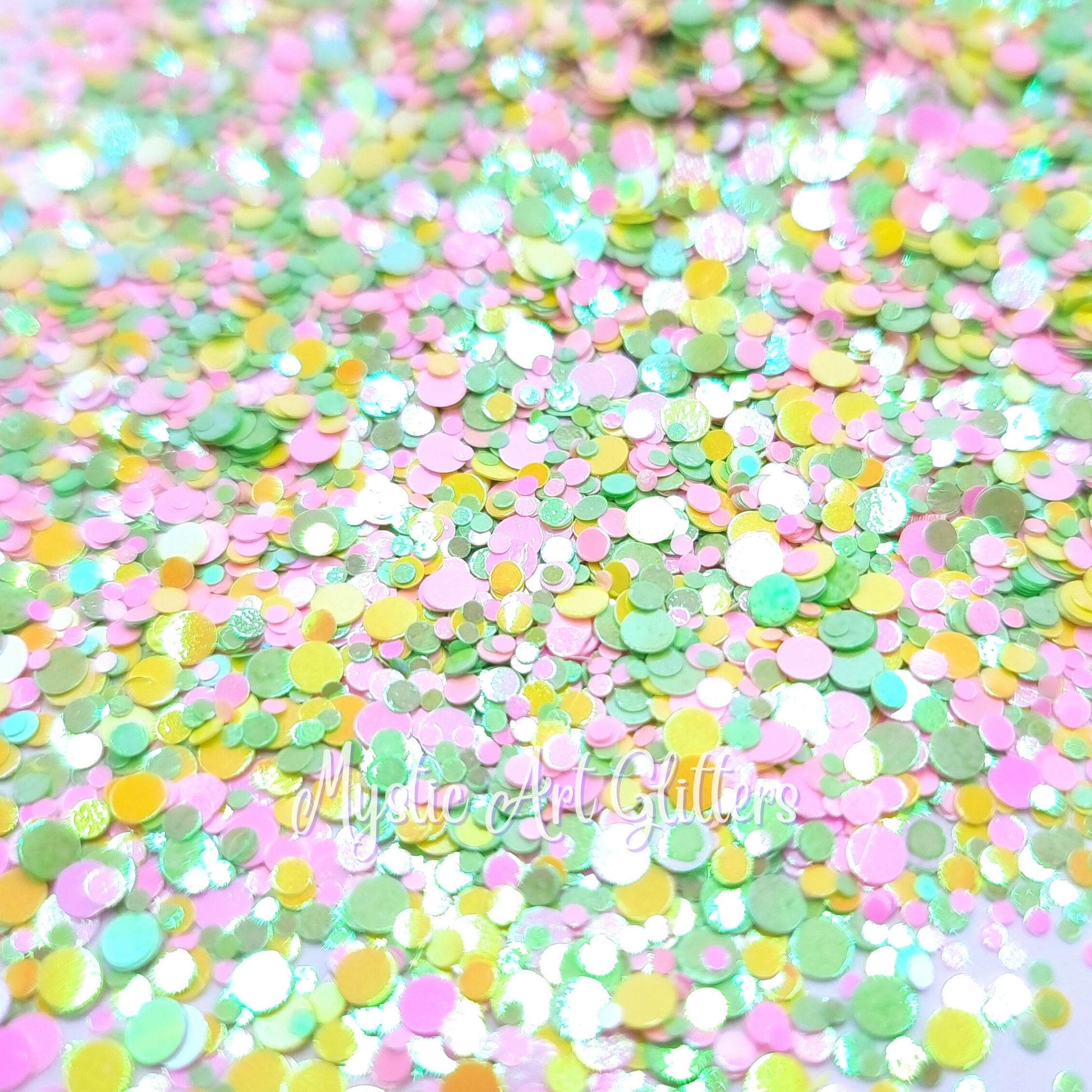 Sorbet Pastel circle glitter