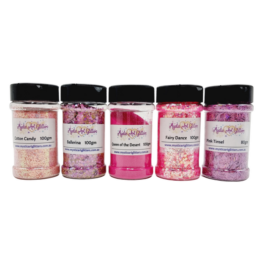 Pink Glitter Bundle - Mystic Art Glitters