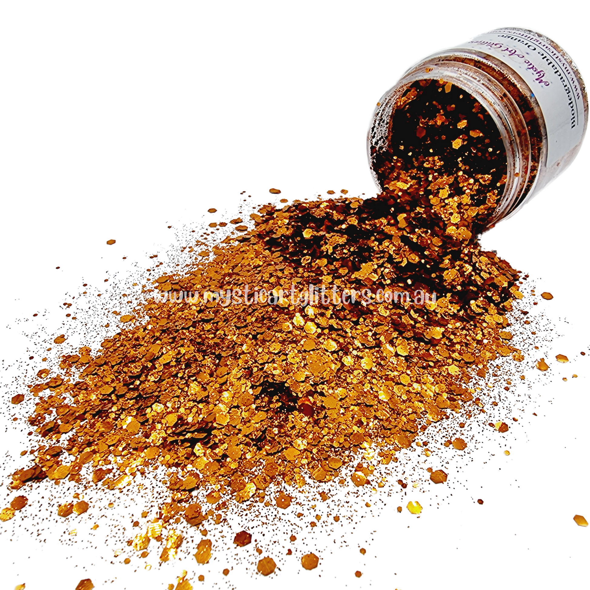 Biodegradable Glitter - Orange - Mystic Art Glitters
