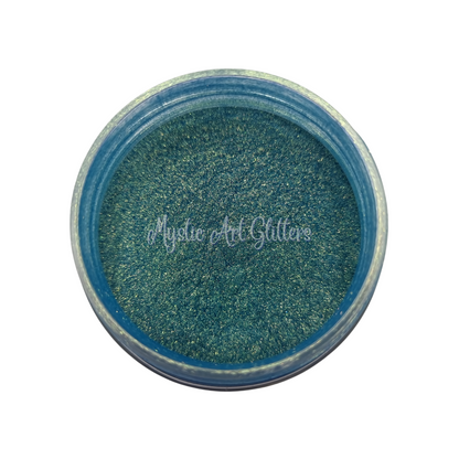 Chameleon Mica Powder - Sparkly Teal to Gold Shift 14gm - Mystic Art Glitters