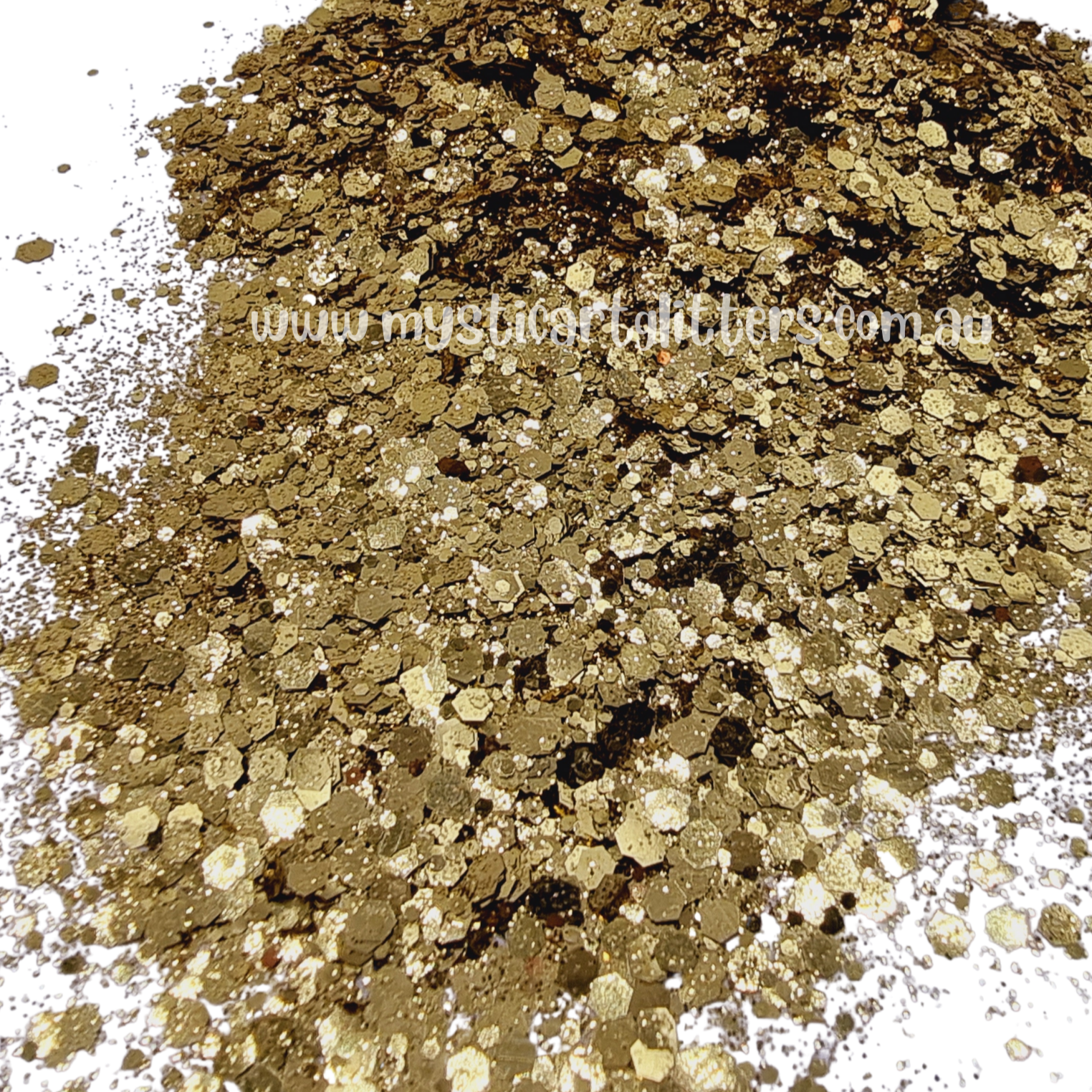 Biodegradable Glitter - Light Gold - Mystic Art Glitters