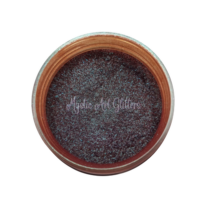 Chameleon Mica Powder - Ginger with Green Sparkles 14gm - Mystic Art Glitters