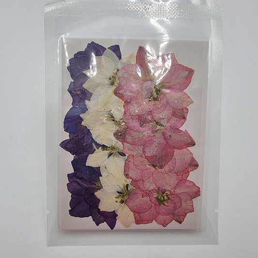 Dried Pressed Flowers - Pink/Purple/White Small - Mystic Art Glitters