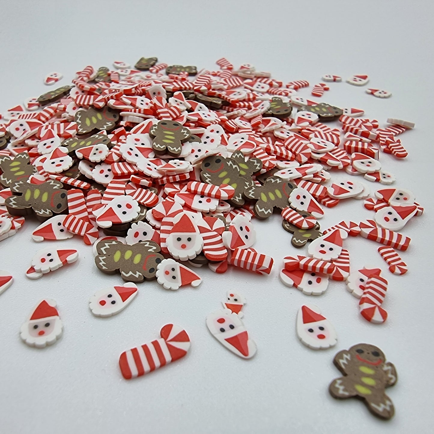 Polymer Clay Gingerbread-Santa-Candy Cane - Mystic Art Glitters