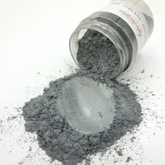 Mica Powder - Dark Silver 28gm - Mystic Art Glitters