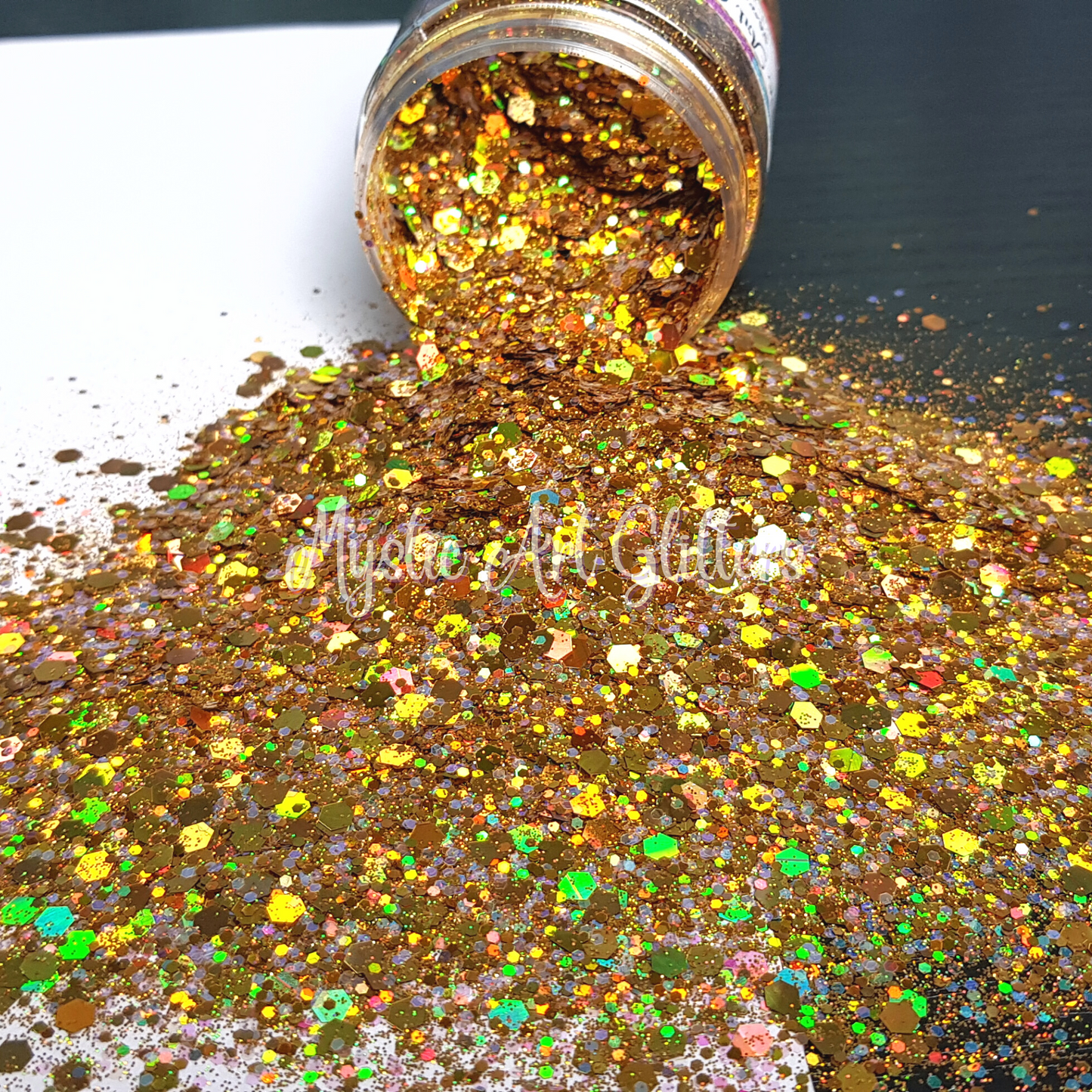 Gold Sunny Day Holographic Glitter Mixed Size