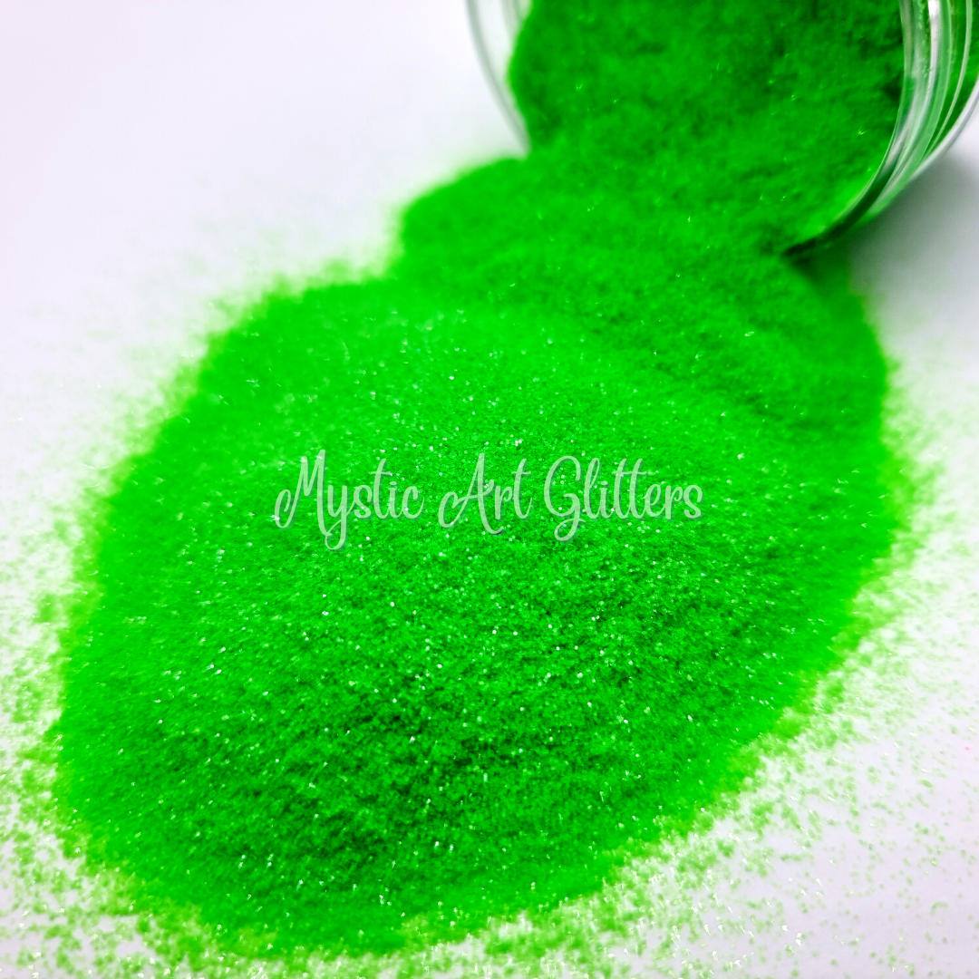 Fluro green glitter Yoshi green glitter