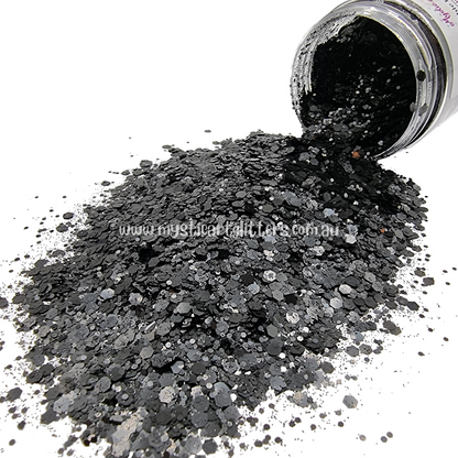 Biodegradable Glitter - Blackest Black - Mystic Art Glitters