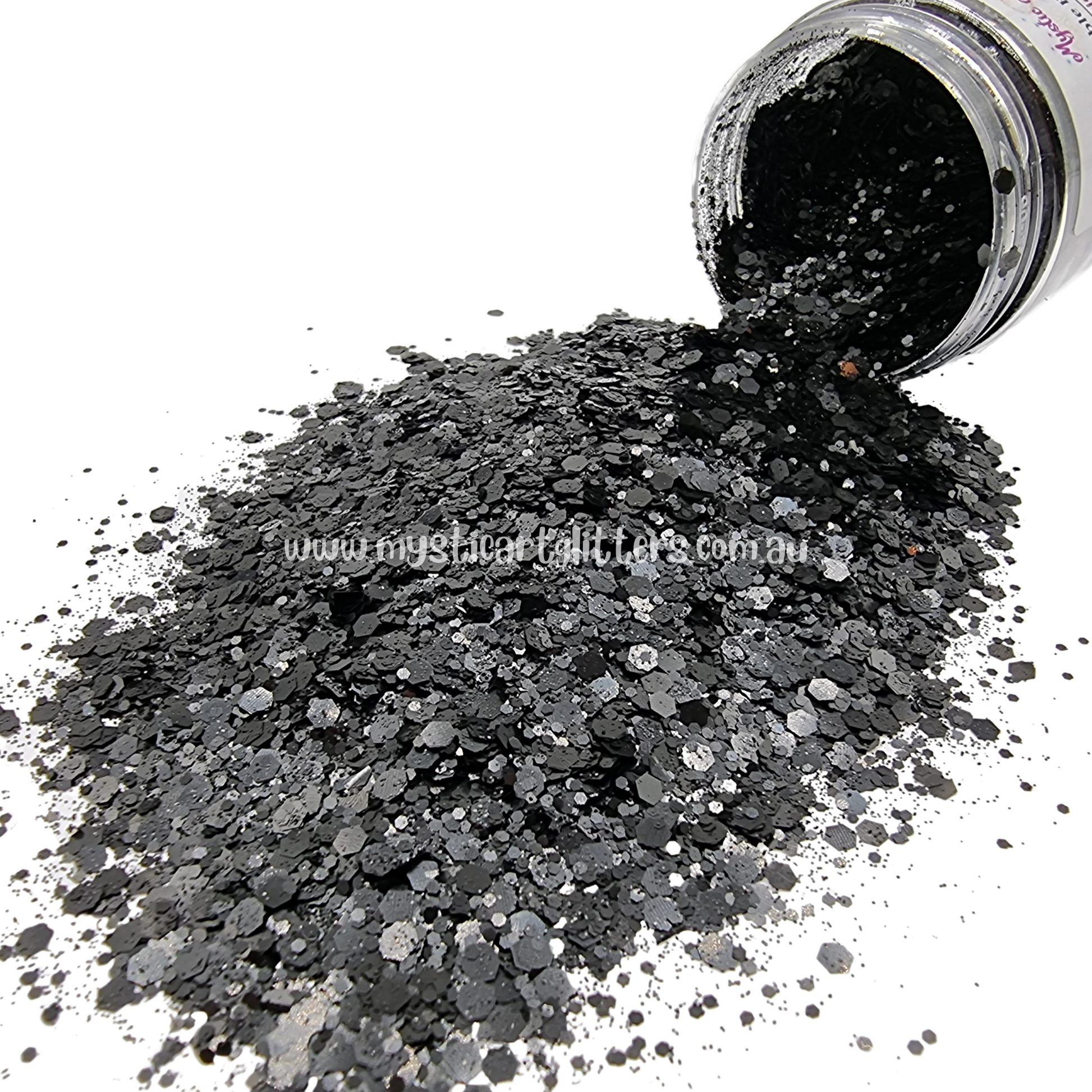 Biodegradable Glitter - Blackest Black - Mystic Art Glitters