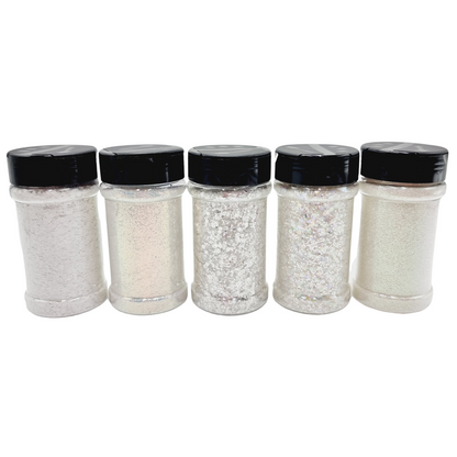 White Glitter Bundle - Mystic Art Glitters