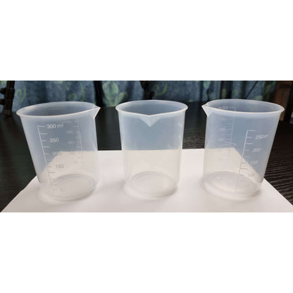 300ml Plastic Measuring Cups x 3 - Mystic Art Glitters