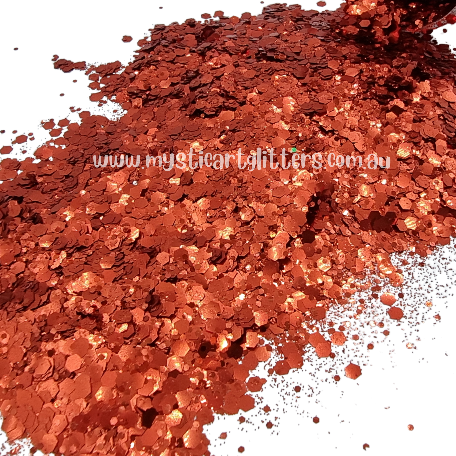 Biodegradable Glitter - Burnt Red - Mystic Art Glitters