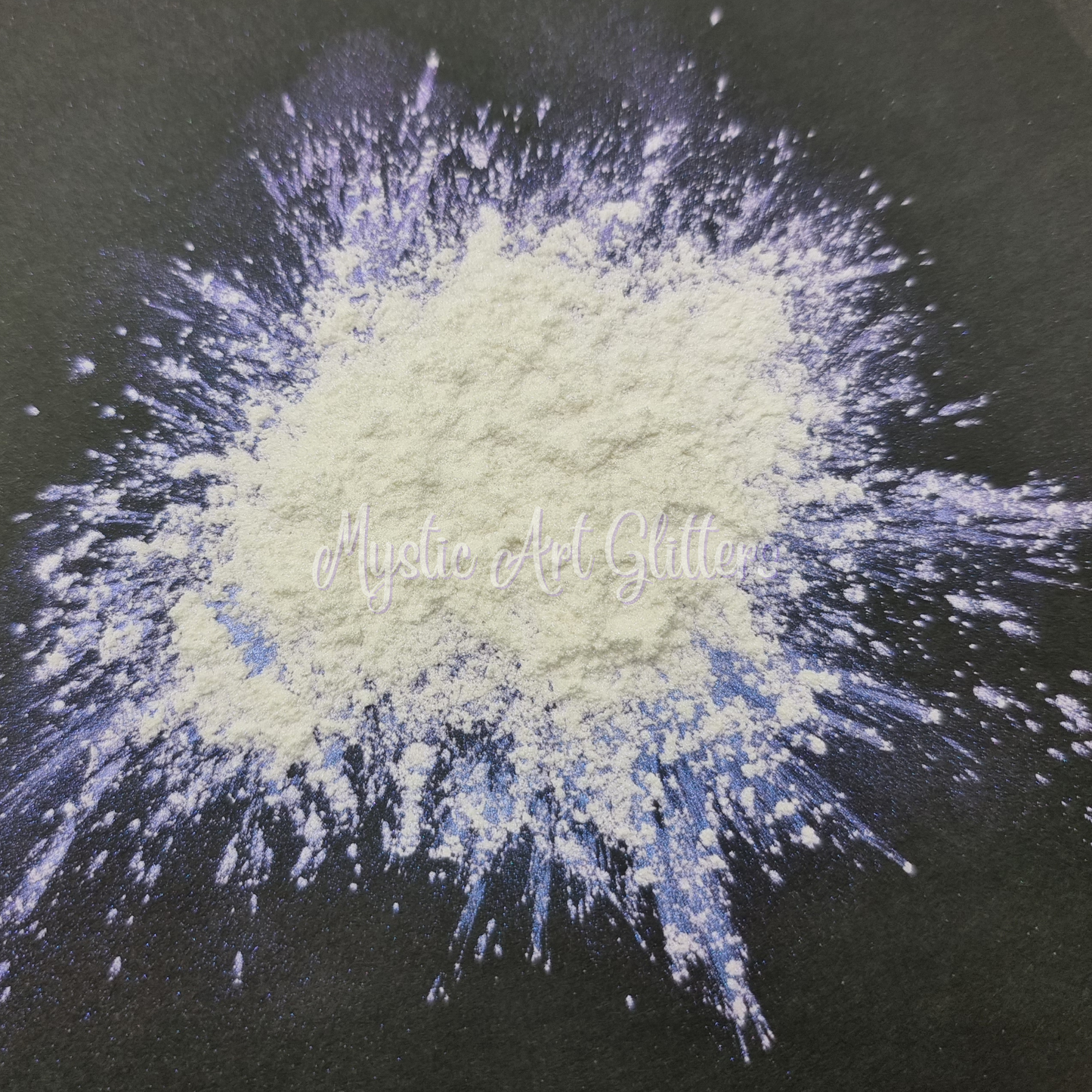 Interference Mica Powder White to Blue 14gm - Mystic Art Glitters