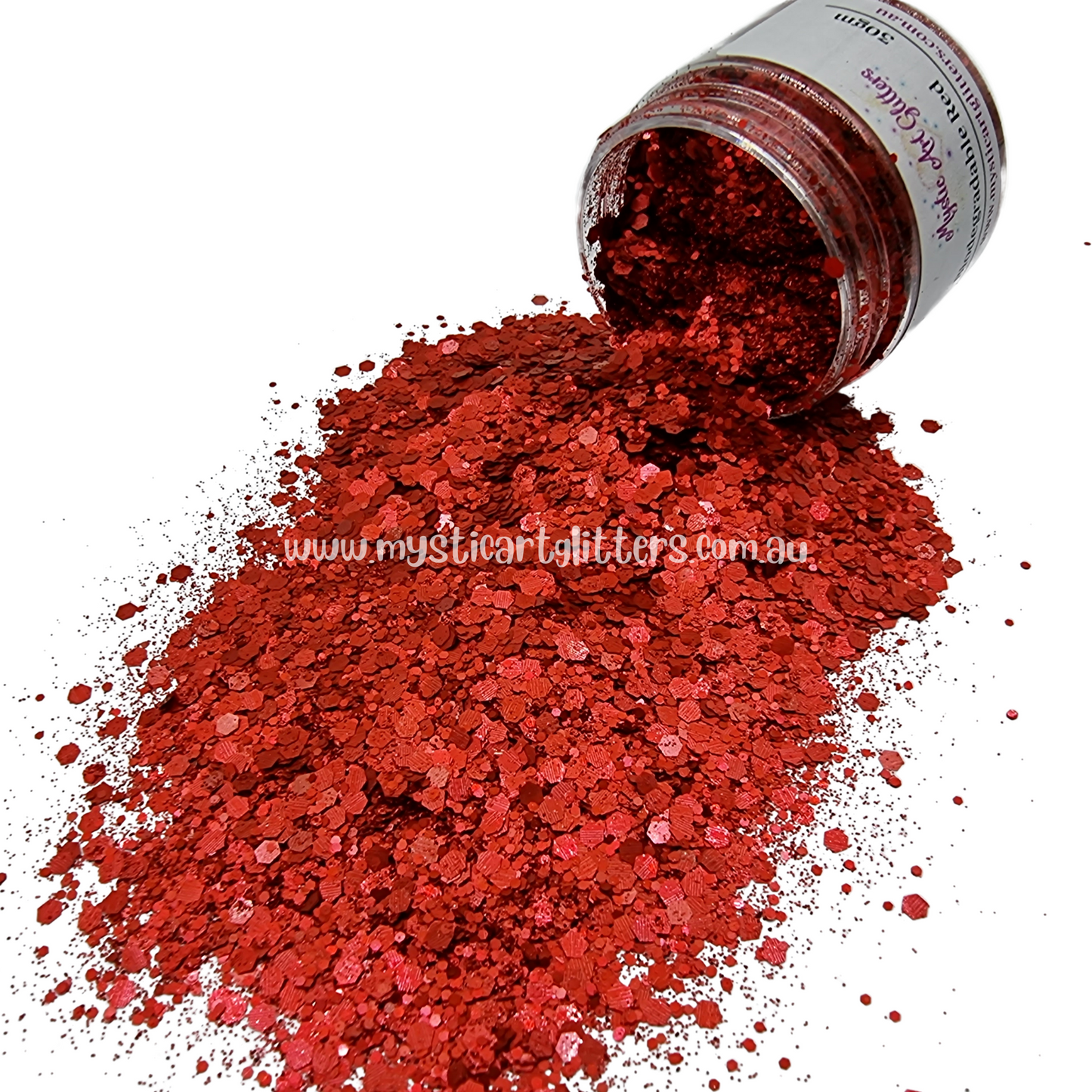 Biodegradable Glitter - Red - Mystic Art Glitters