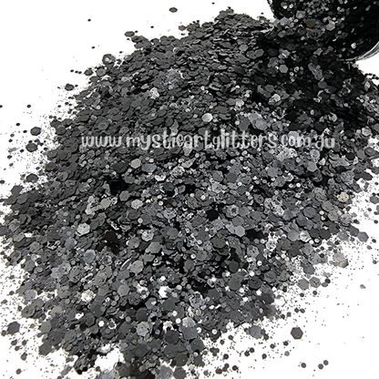 Biodegradable Glitter - Blackest Black - Mystic Art Glitters