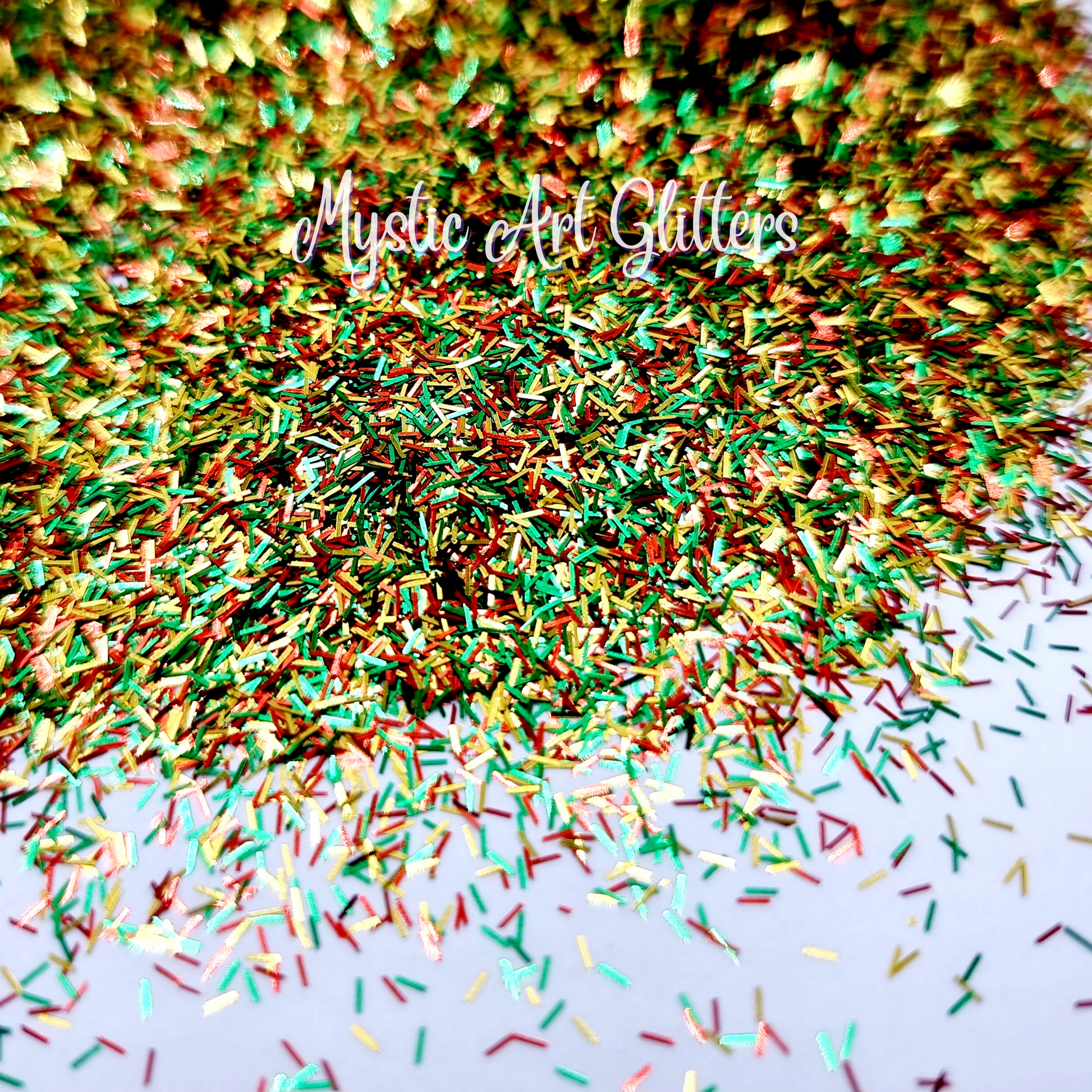Holly Jolly christmas tinsel glitter