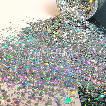 Silver Shimmer Holographic Glitter Mix