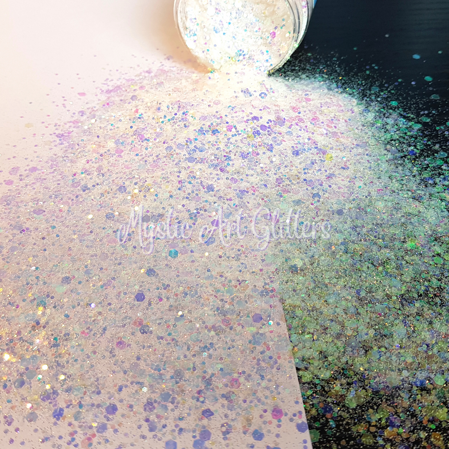 Winter White Iridescent Opalescent Mix