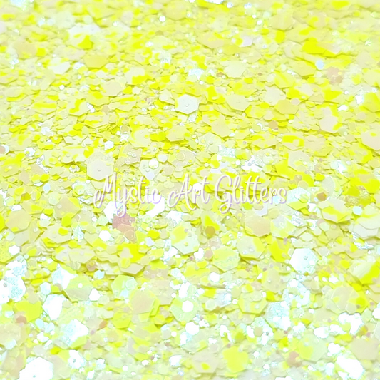 Canary Yellow Glitter Mix