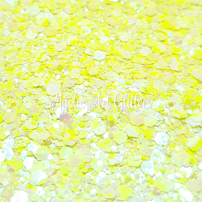 Canary Yellow Glitter Mix