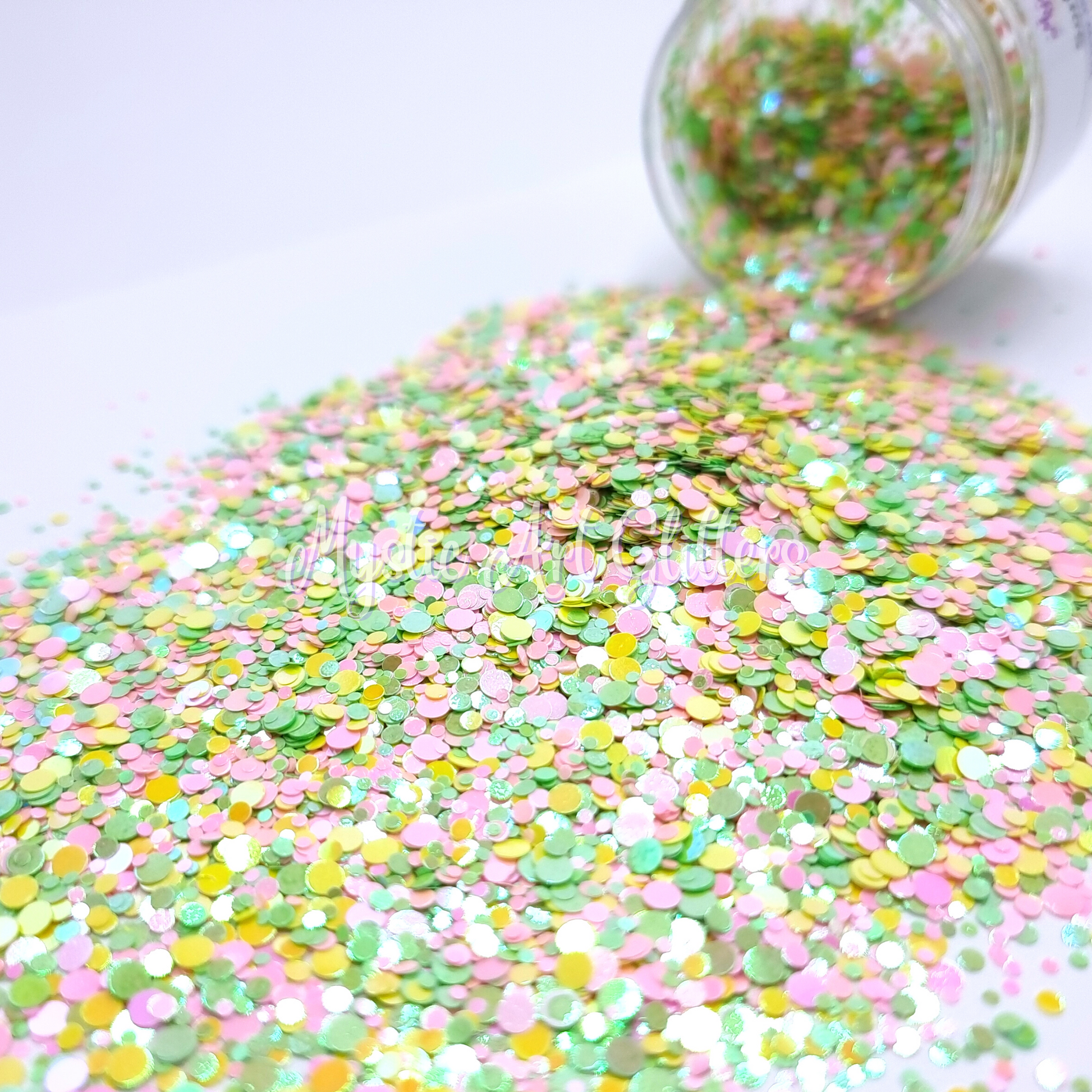 Multicoloured Sorbet Round Glitter
