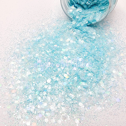 Frozen Blue Slushie Iridescent Opalescent Mix