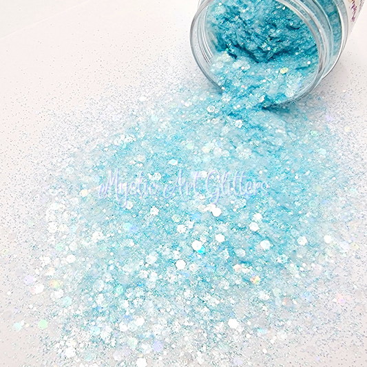 Frozen Blue Slushie Iridescent Opalescent Mix