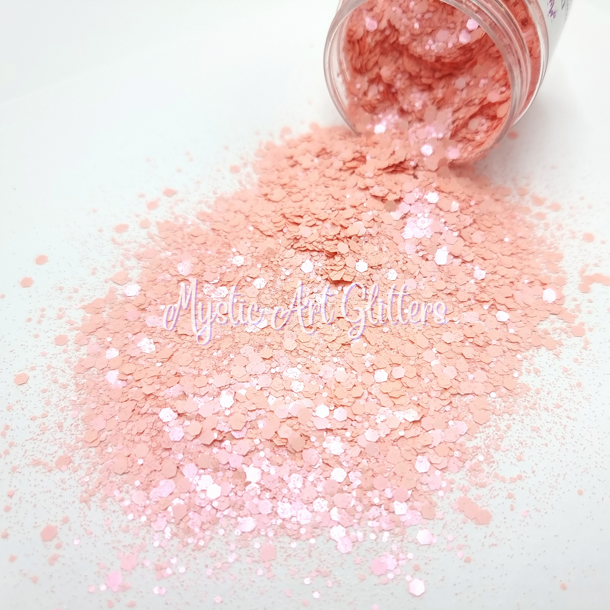 Pink Solid Glitter Mix Doris