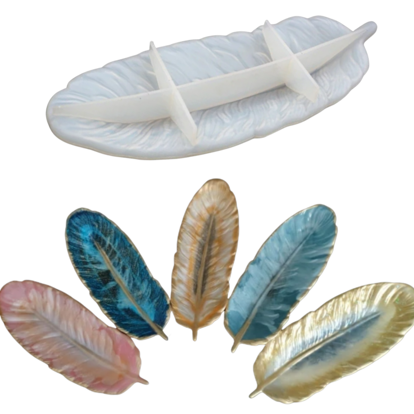 Silicone Feather Dish Mould - Mystic Art Glitters