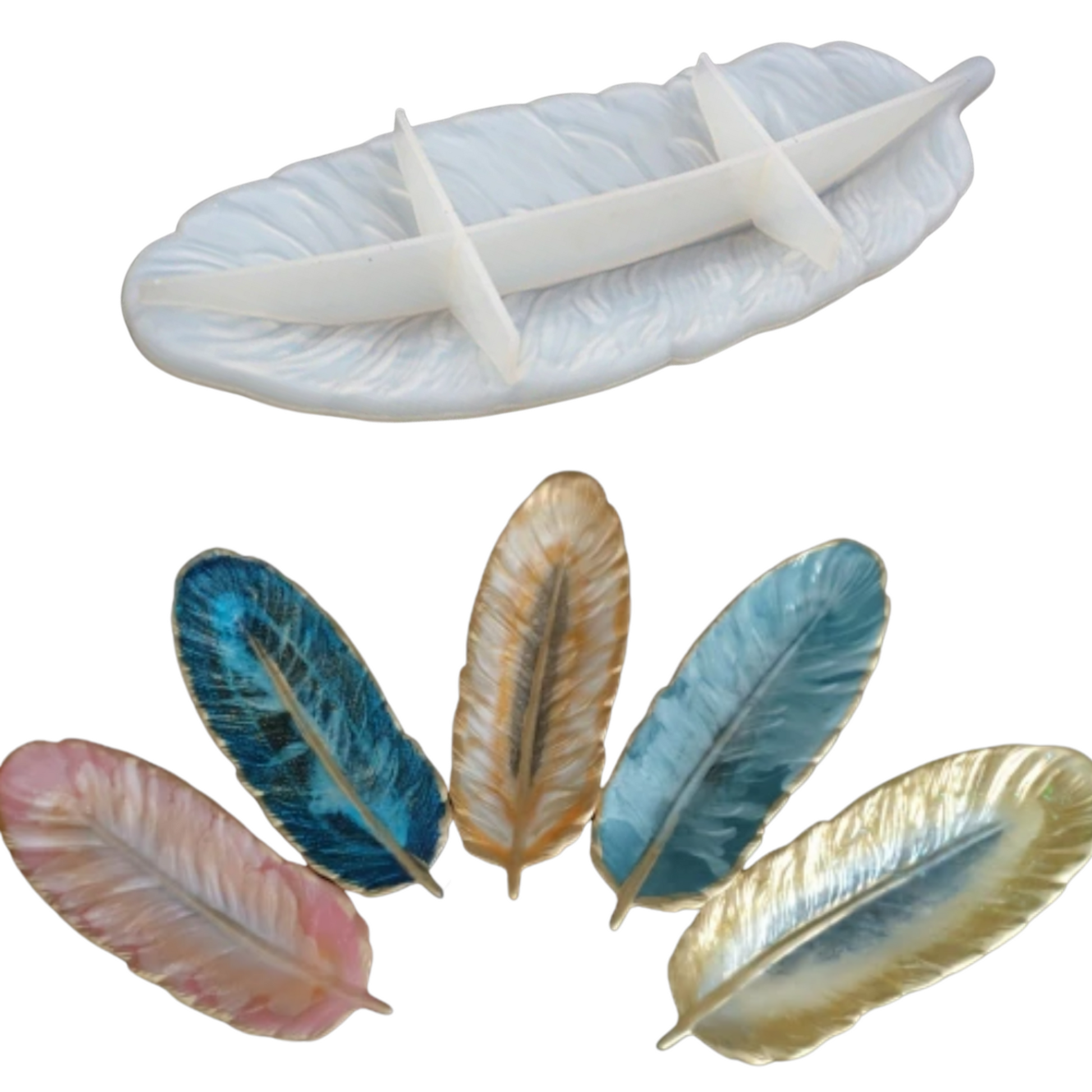 Silicone Feather Dish Mould - Mystic Art Glitters
