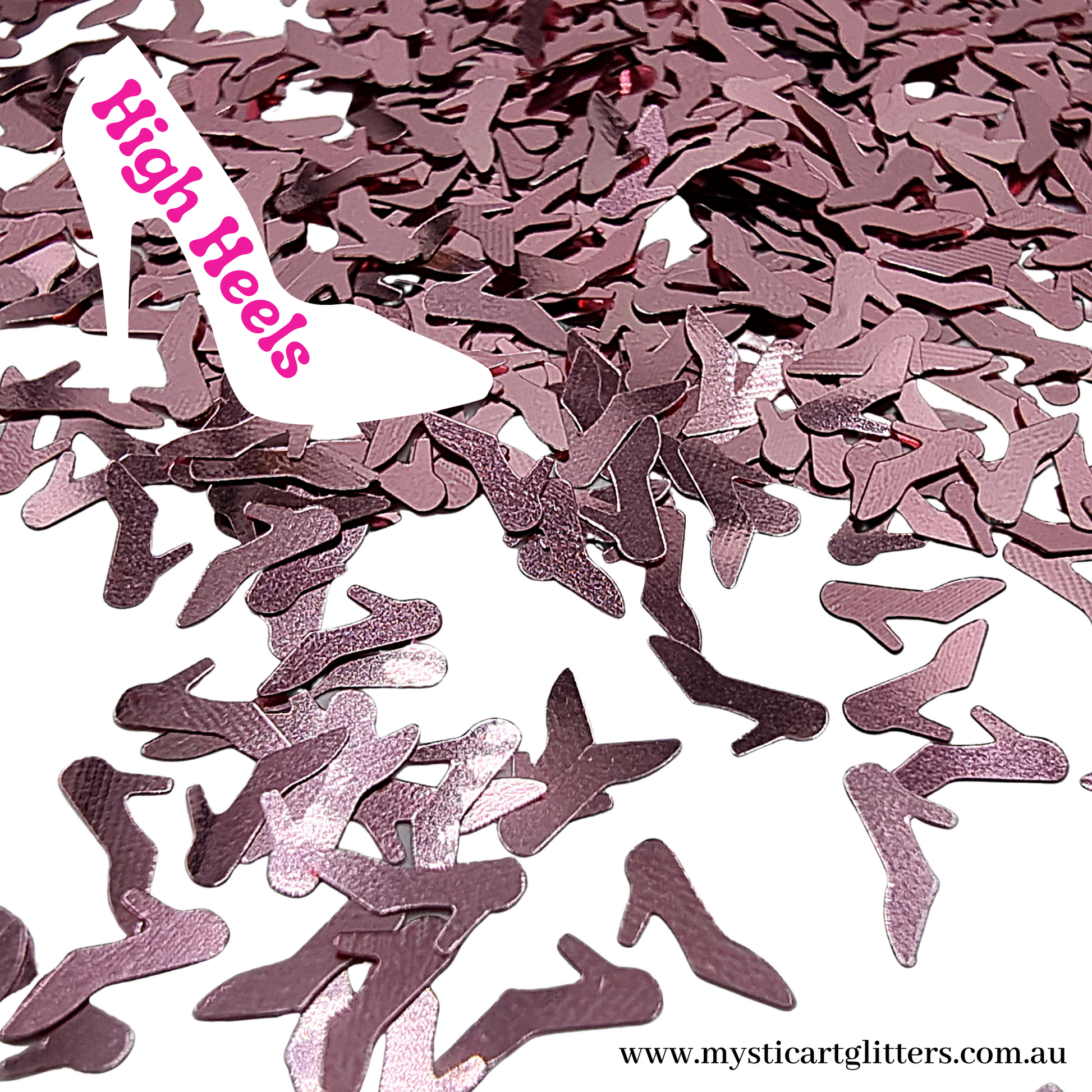 Pink High Heel glitter confetti