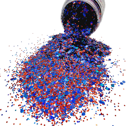 Geppetto Red and blue glitter mix