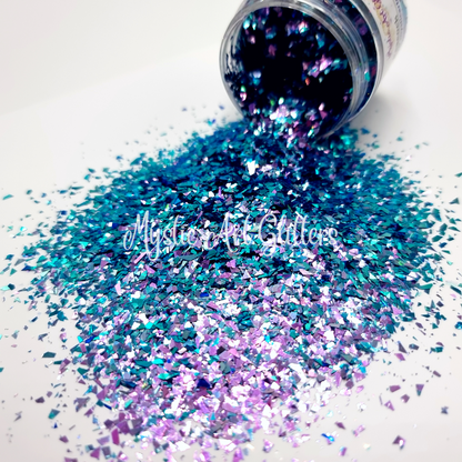 Colour changing flake glitter Peacock