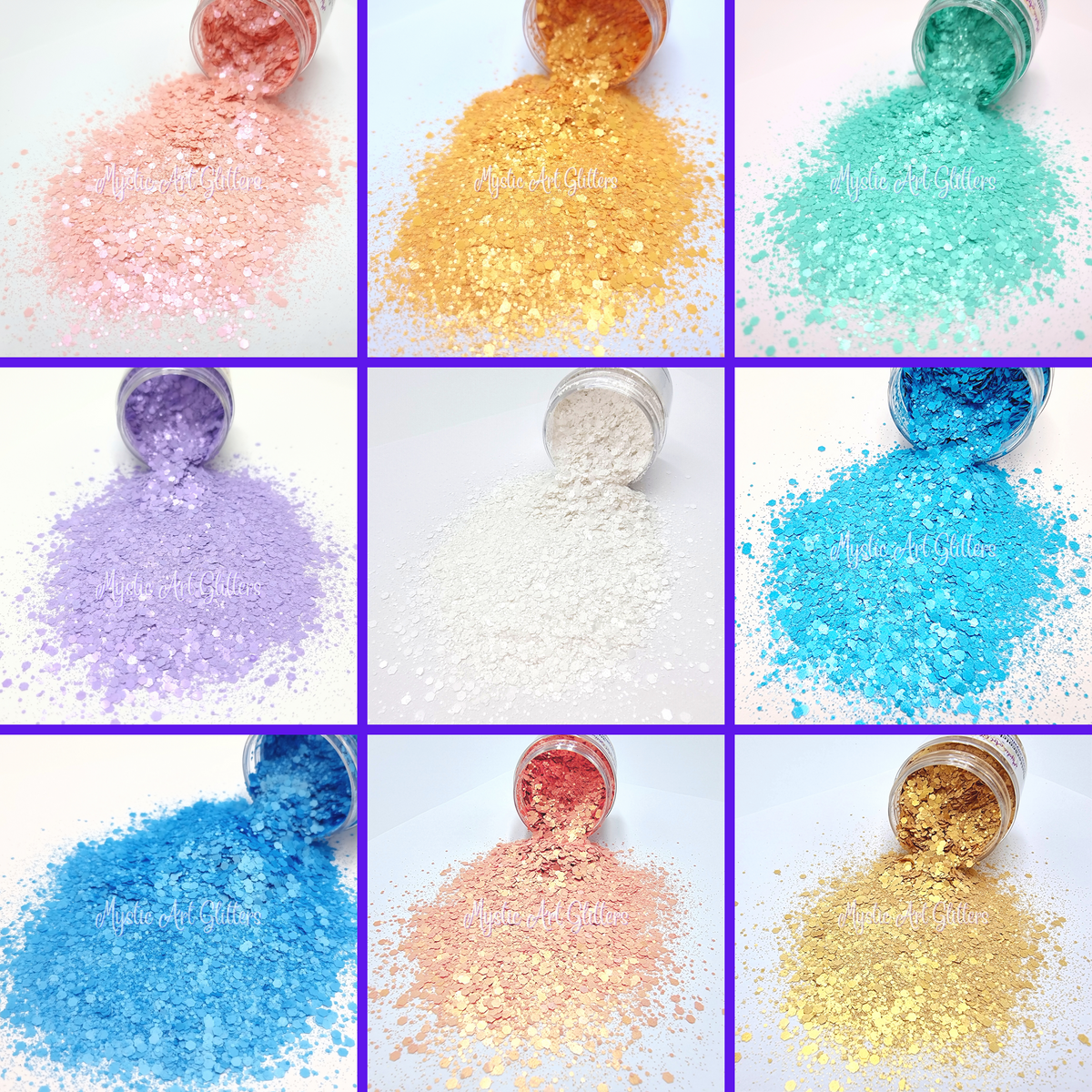 Solid Colour Glitter Bundle – Mystic Art Glitters