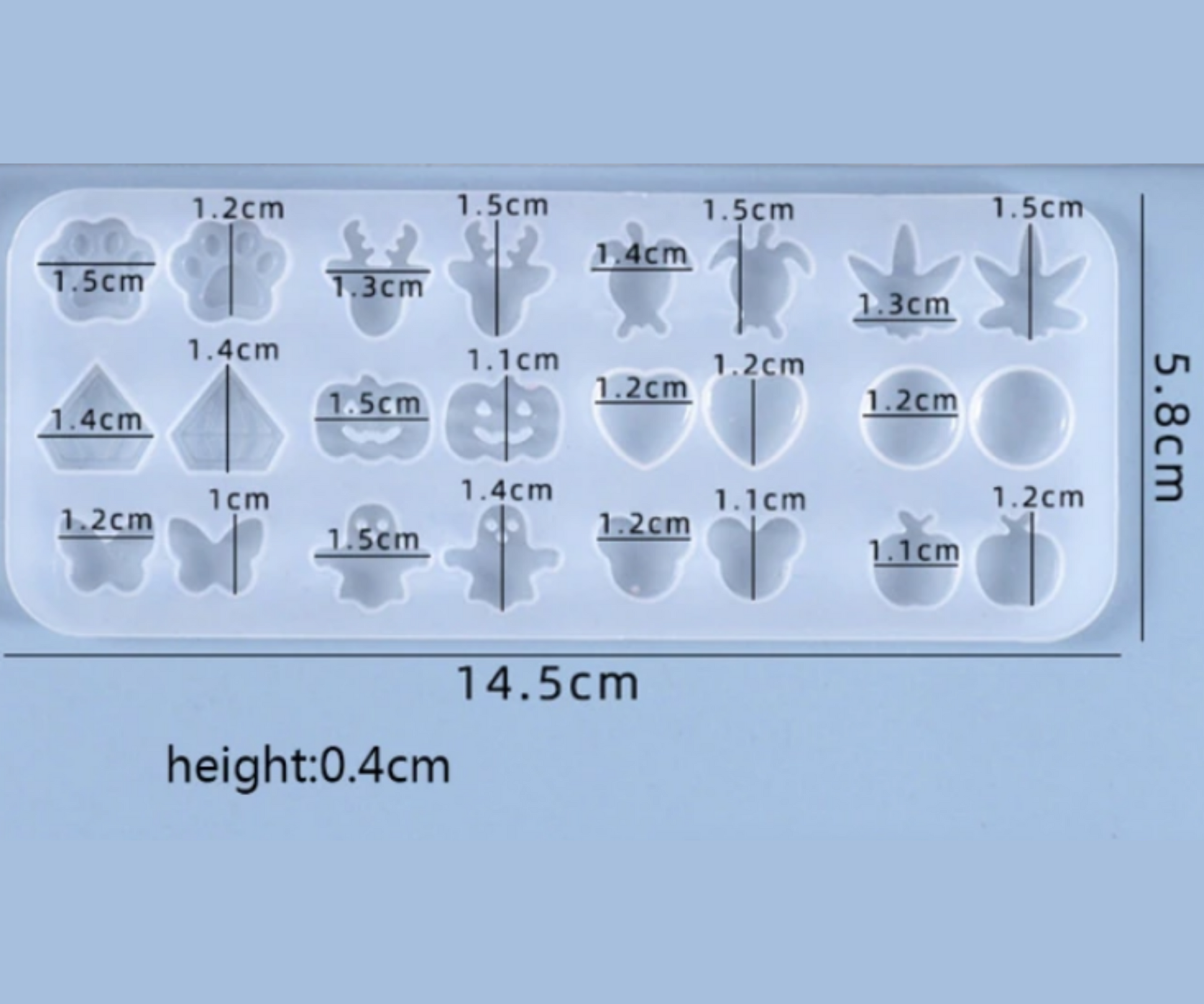 Silicone Stud Earring Mould - Mystic Art Glitters
