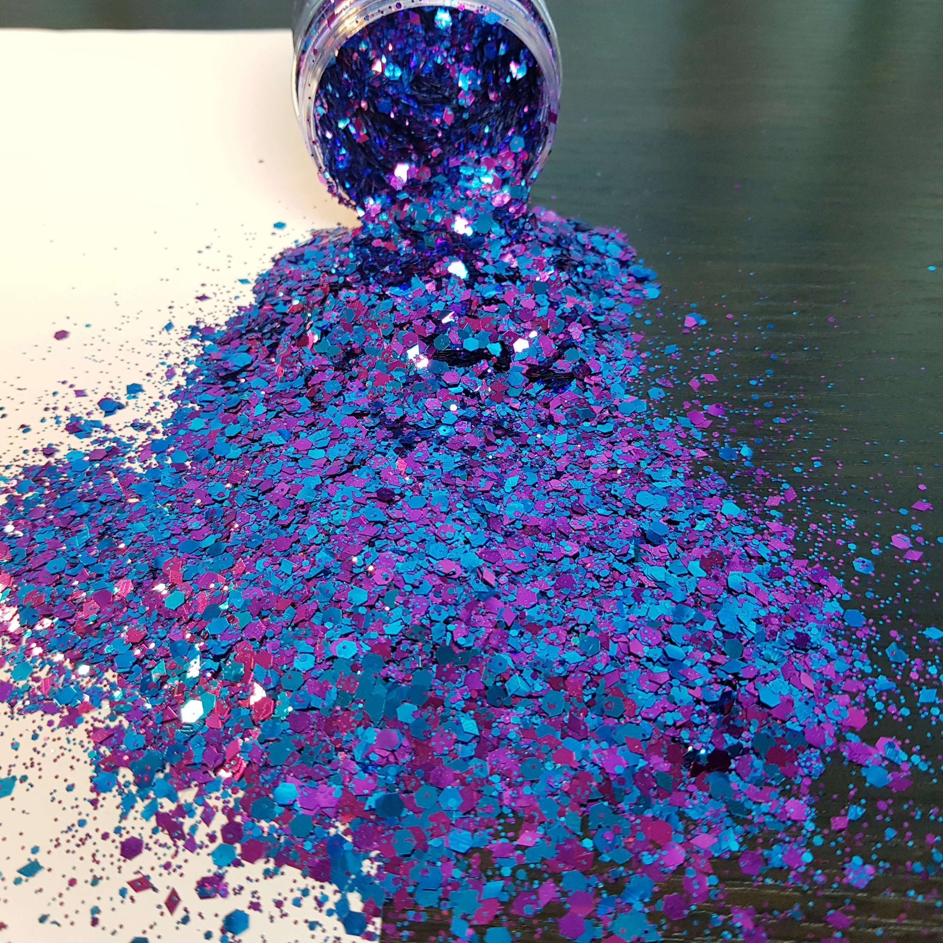 Hope Springs Blue and purple glitter