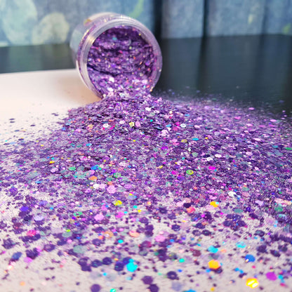 Lavender Speckle holographic purple glitter