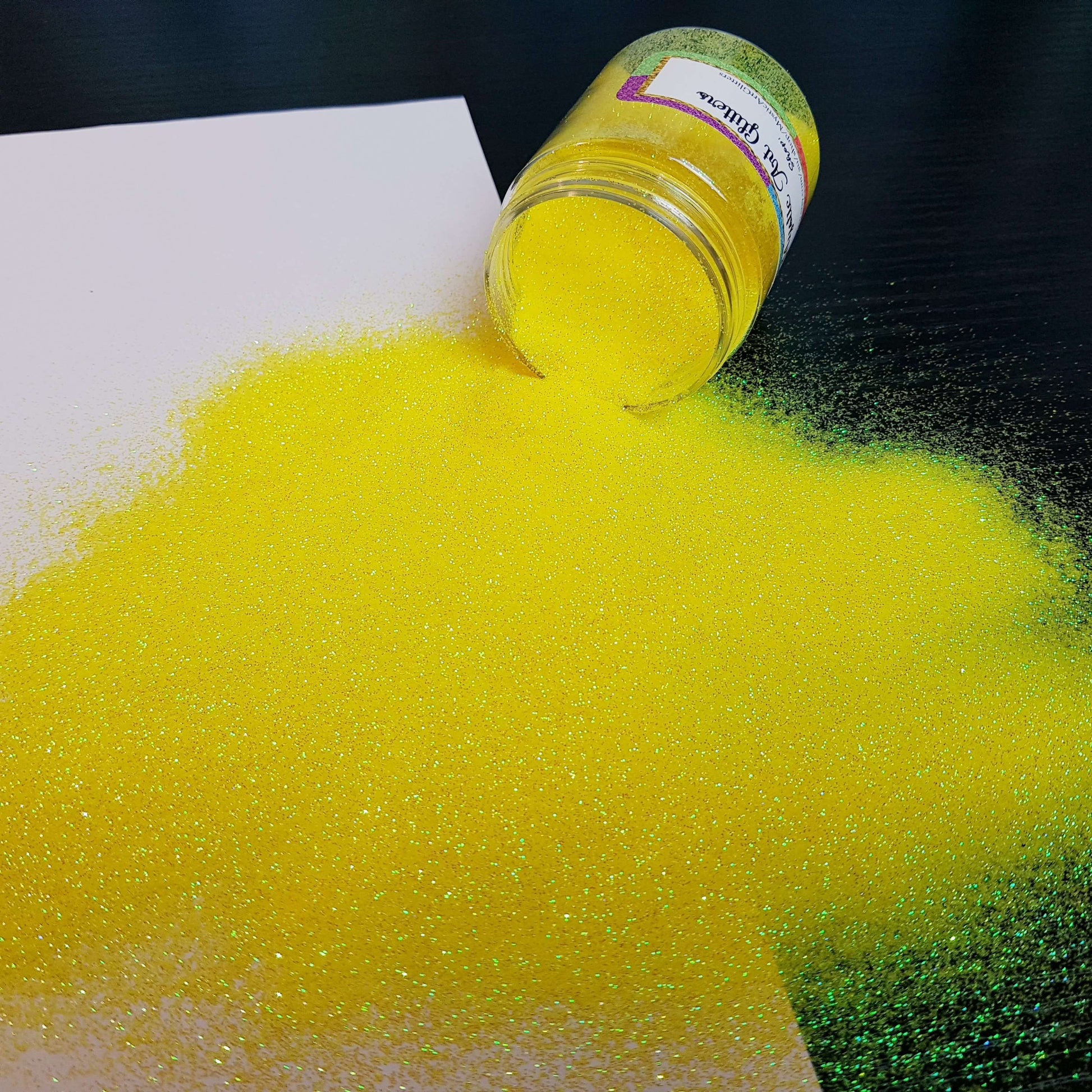 Lemon Drop Yellow glitter