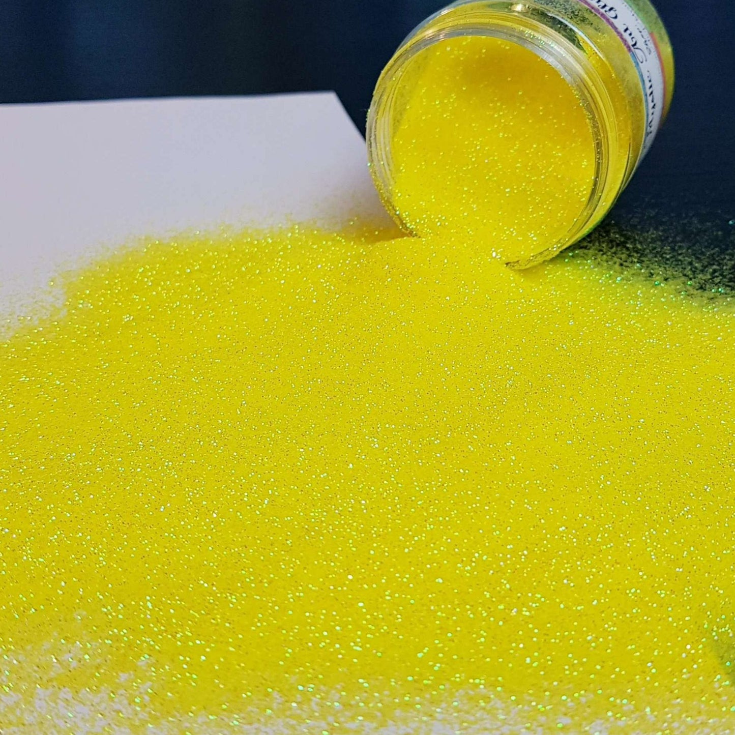 Lemon Drop Iridescent yellow fine glitter