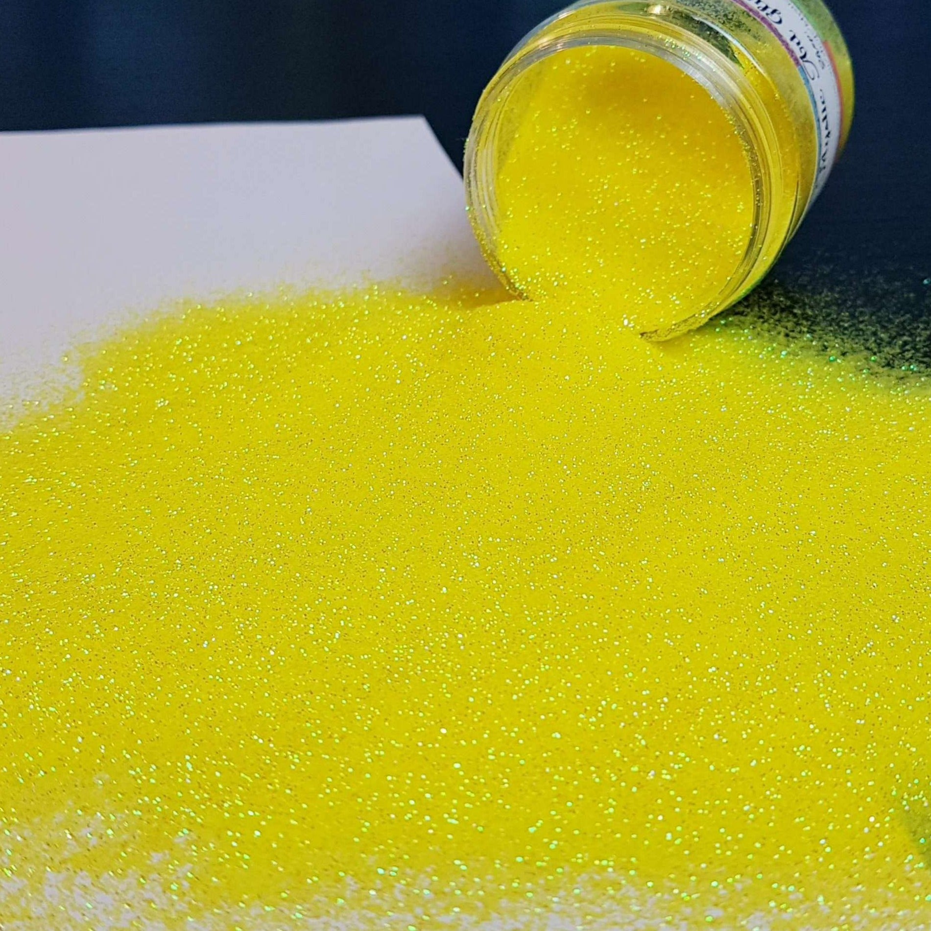 Lemon Drop Iridescent yellow fine glitter