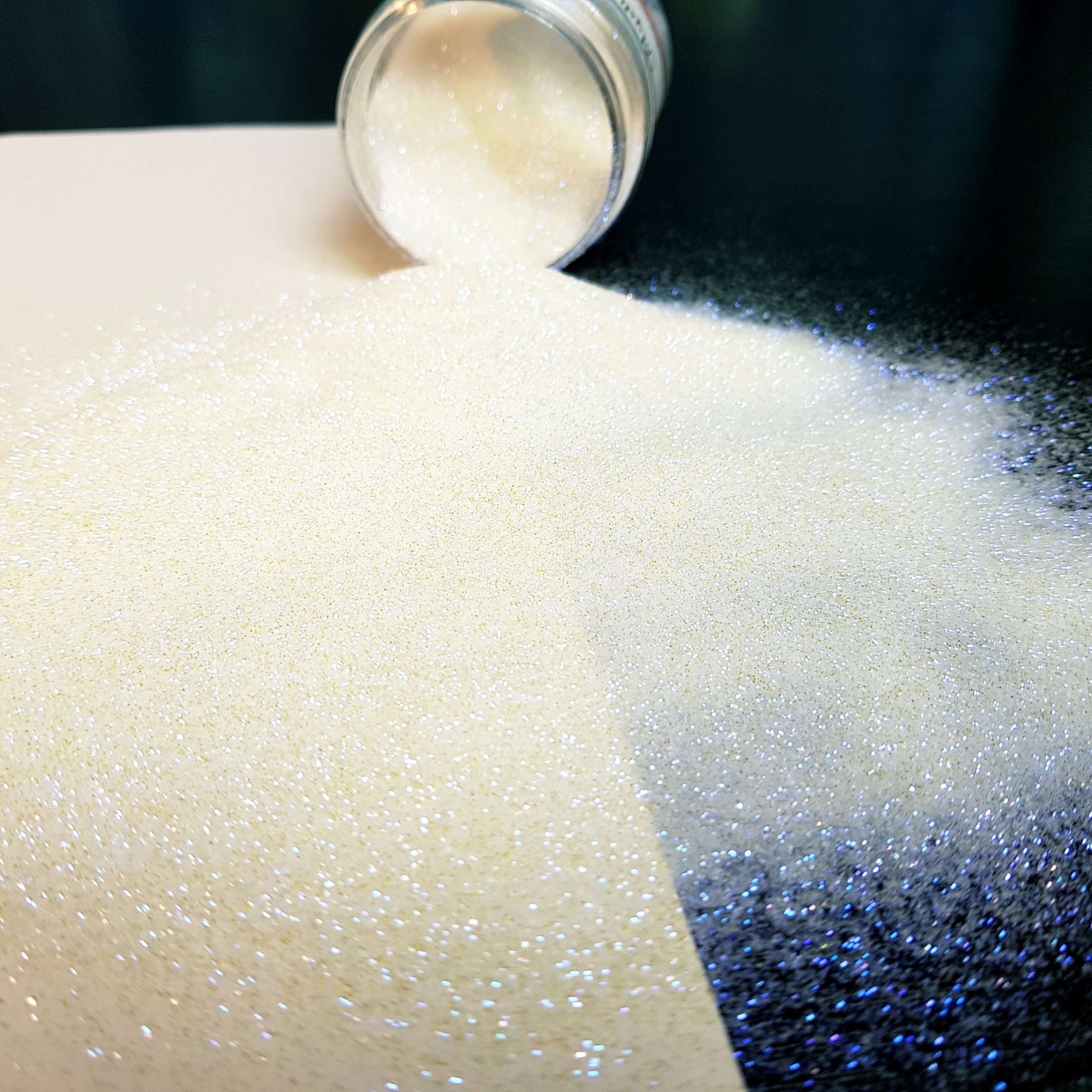 Lemonade Bubbles White iridescent glitter