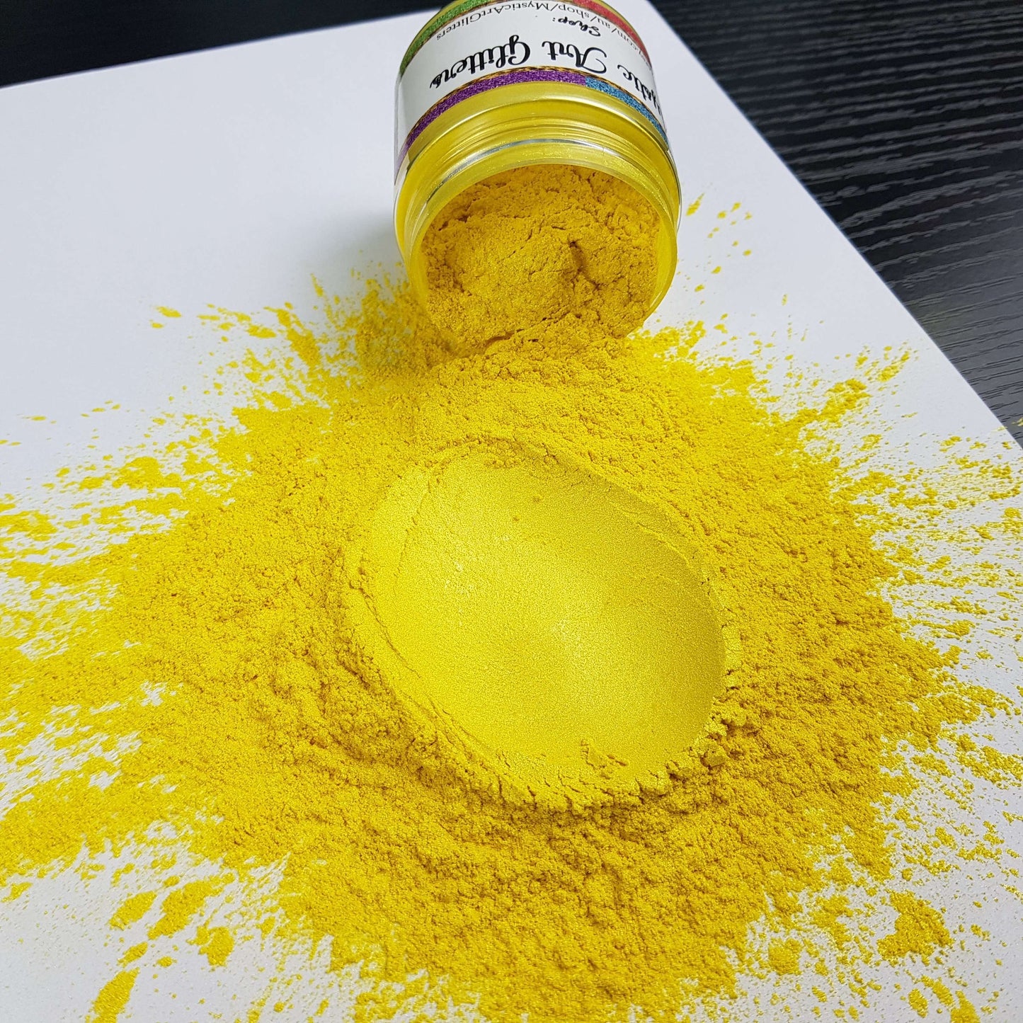 Mica Powder - Sun Yellow 28gm - Mystic Art Glitters