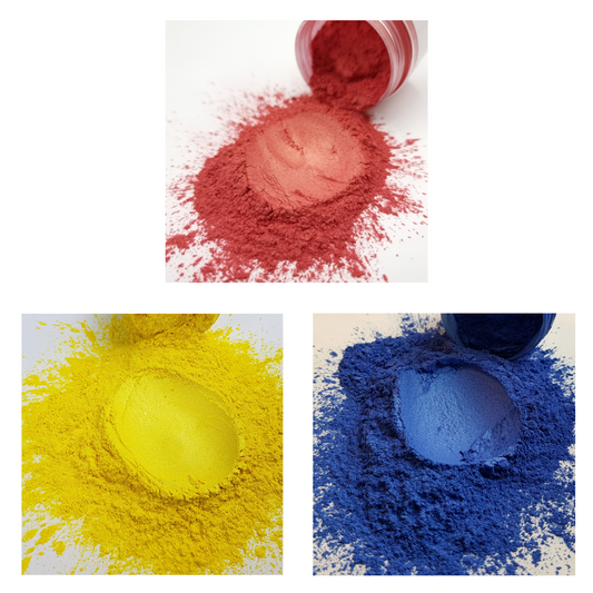 Mica Powder Bundle - Primary Colours - Mystic Art Glitters