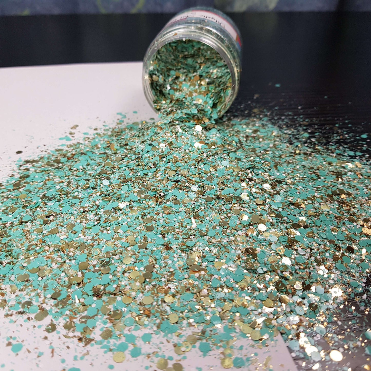 Prince Charming Green and Gold glitter